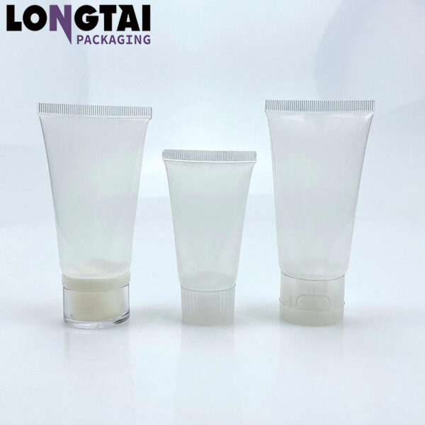 Transparent clear Soft Cosmetic Squeeze Tube Packaging