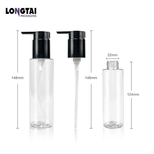 100 ml 3.5 fl.oz PET PETG ABS AS Bottle with pump packaging