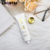 High-end soft squeeze tubes with gold hot stamping golden cover for cosmetic packaging