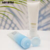 gradient color  plastic  facial cleanser packaging tubes