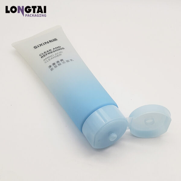 gradient color  plastic  facial cleanser packaging tubes