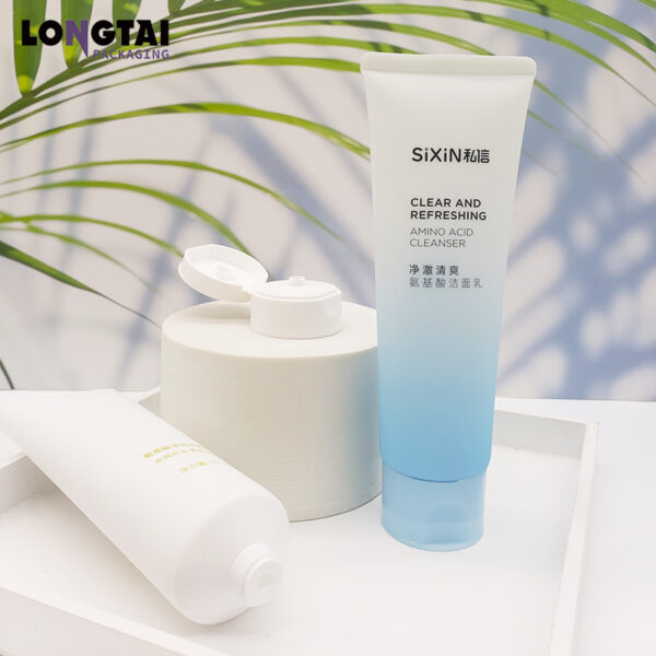 gradient color  plastic  facial cleanser packaging tubes