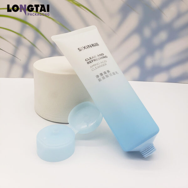 gradient color  plastic  facial cleanser packaging tubes