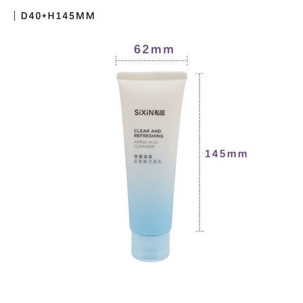 gradient color  plastic  facial cleanser packaging tubes