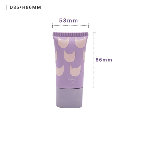 flat plastic tube for sunscreen packaging