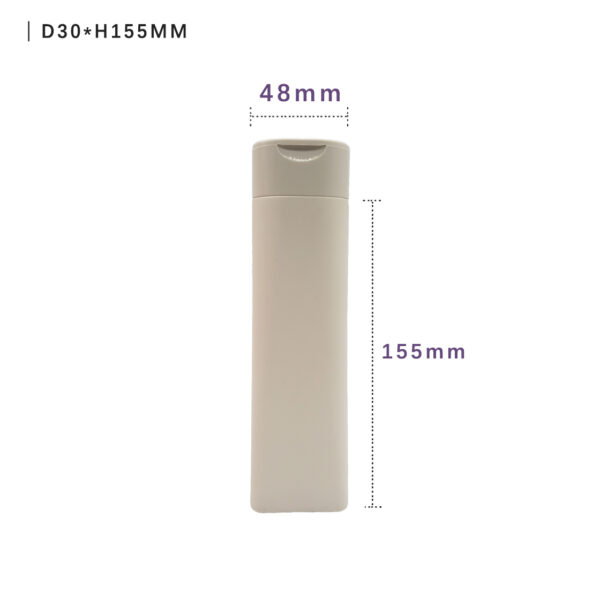 HDPE square bottle with soft touch rubber material