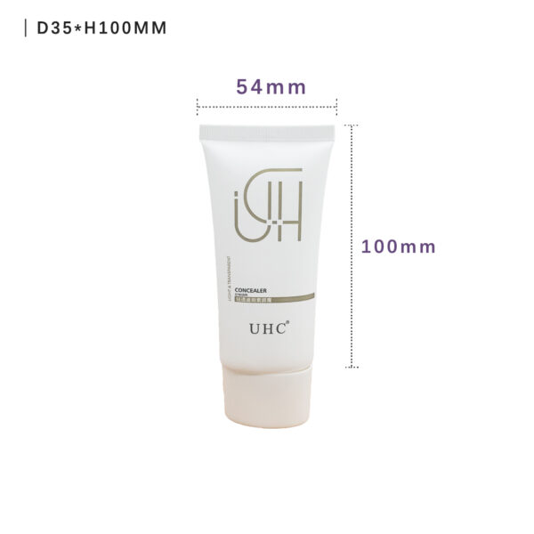 soft squeeze plastic tubes for cream D35 oval cosmetic packaging tube