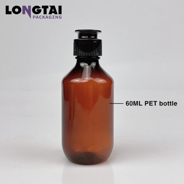 20ML 60ML PET bottle with flip top cap