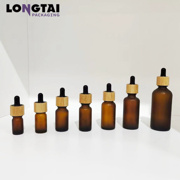 Essential oil serum bamboo dropper bottle