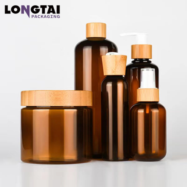 Essential oil serum bamboo dropper bottle