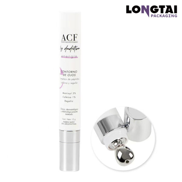 15ml eye cream tube with zinc alloy applicator