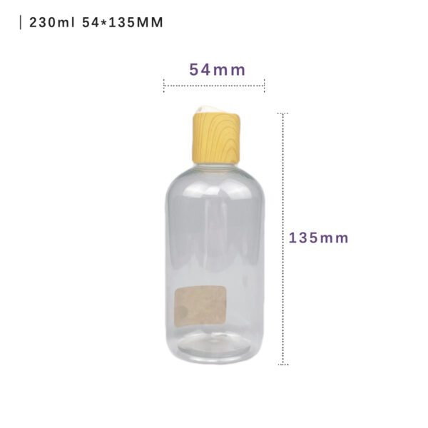 230ml PET bottle with disc top cap