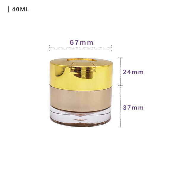 40ml Acrylic plastic jar with applicator