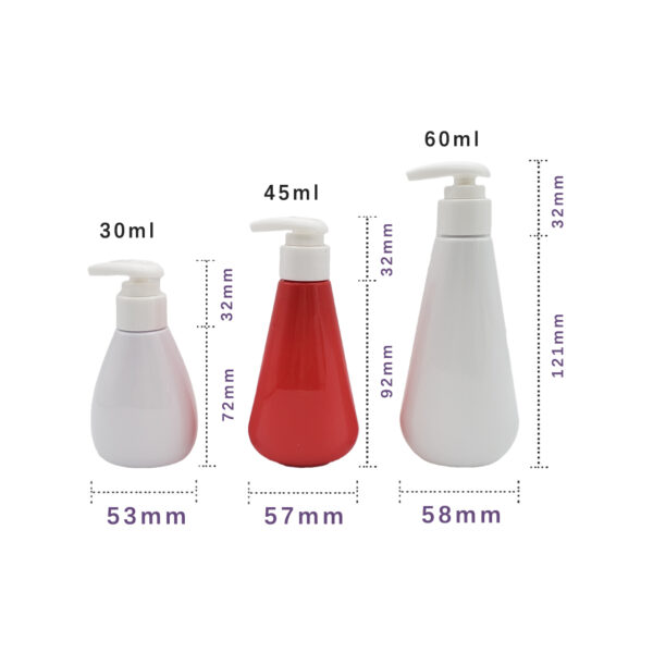 30/45/60ml PET toothpaste bottle with pump