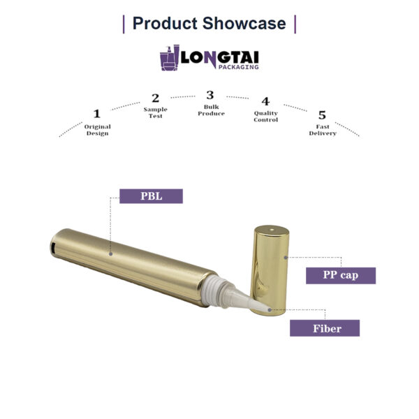 PBL tube with fiber brush applicator