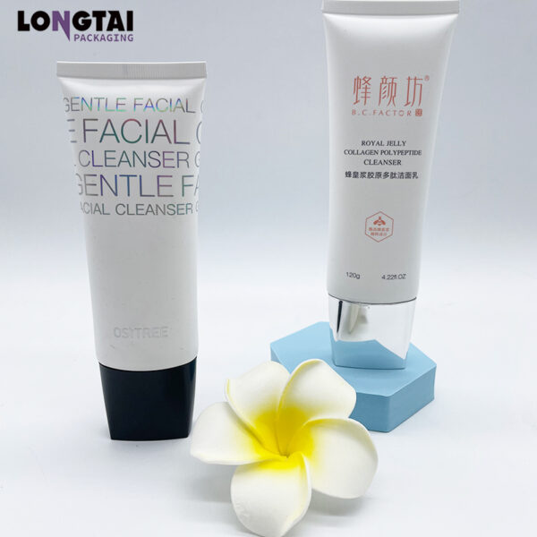 Cleanser flat shape plastic tube