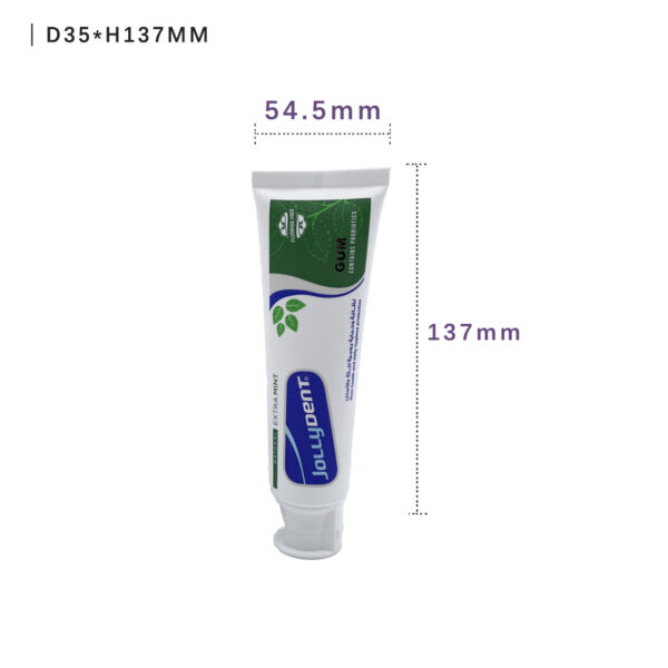 Plastic toothpaste packaging tube