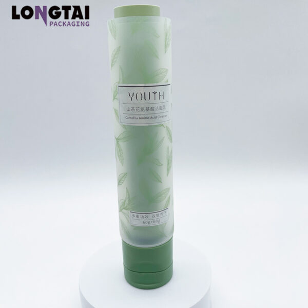 60ml+60ml dual chamber cleanser tube