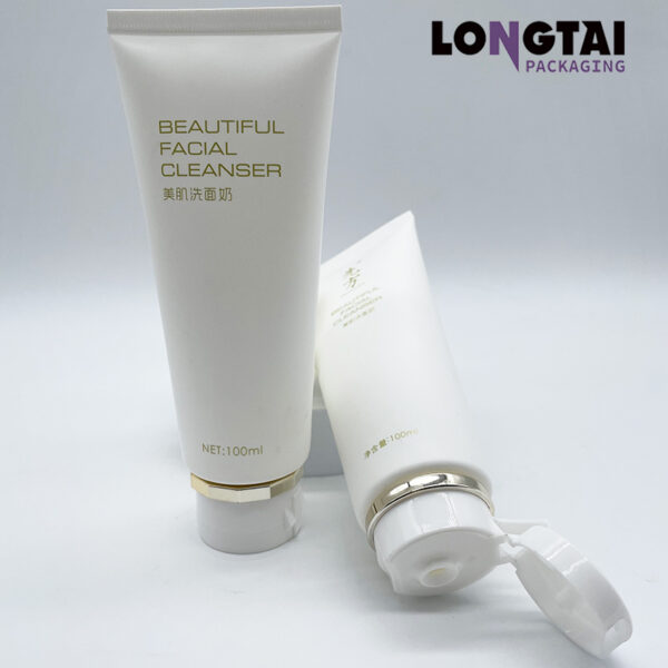 3.38oz facial cleanser plastic packaging tube