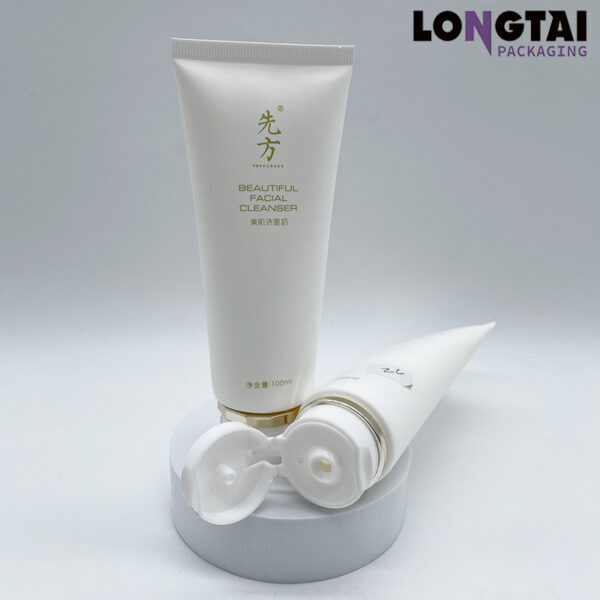 3.38oz facial cleanser plastic packaging tube