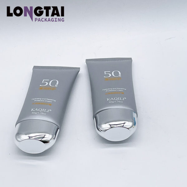 50g flat plastic protective cream packaging tube