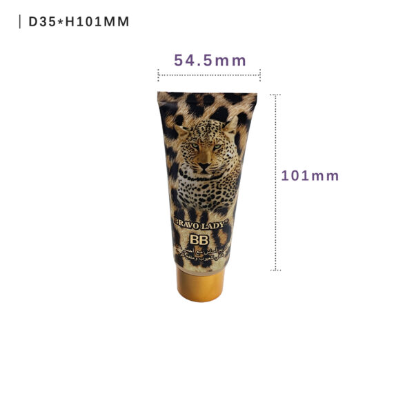 D35 plastic BB cream packaging tube with label