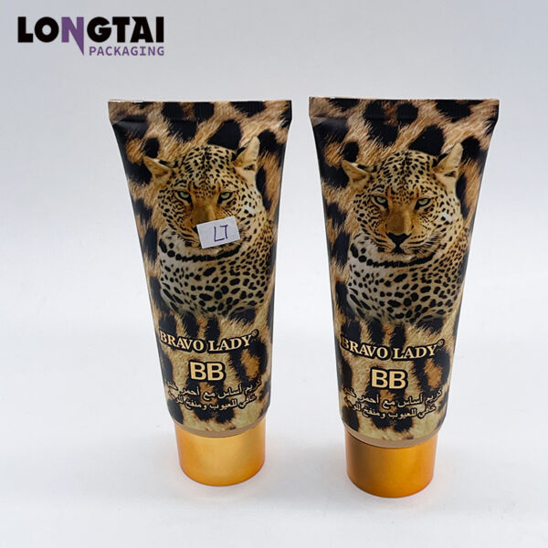 D35 plastic BB cream packaging tube with label