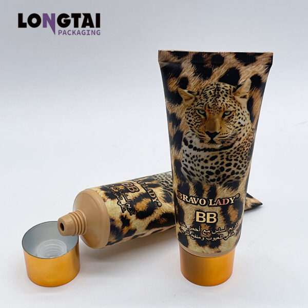 D35 plastic BB cream packaging tube with label