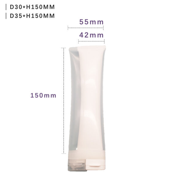 D35mm oval plastic dual chamber packaging tube