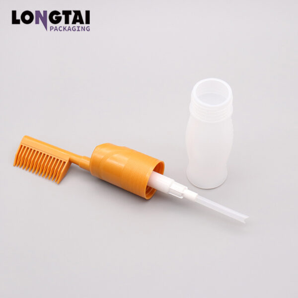 200ml PET hair dye bottle with comb