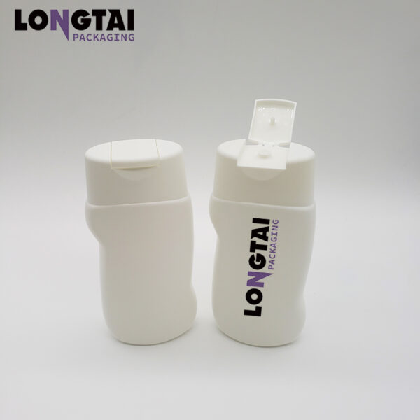 Flat body 200ml HDPE shampoo bottle