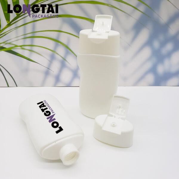 Flat body 200ml HDPE shampoo bottle