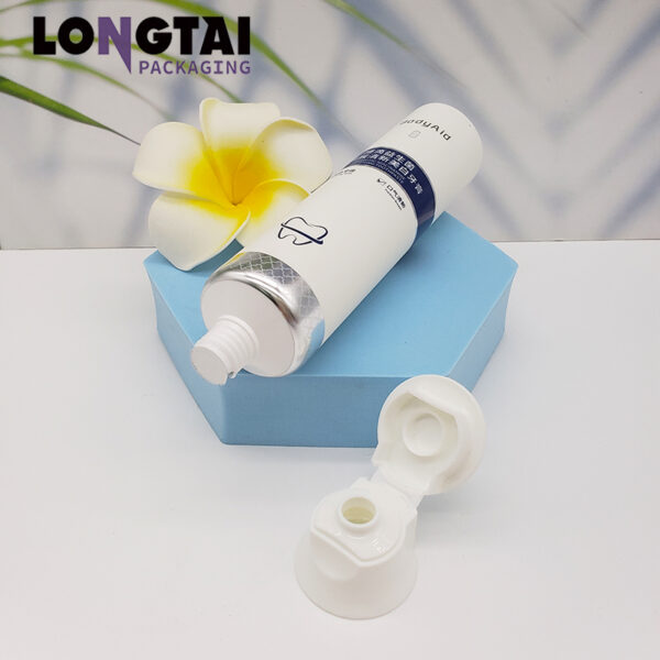 Silver hot stamping toothpaste packaging tube