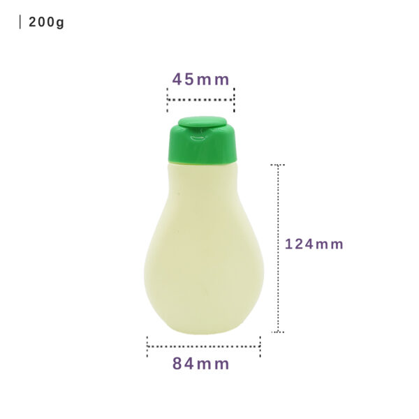 200g HDPE baby shower gel flat bottle