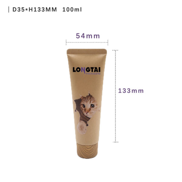 Eco friendly 100ml kraft paper packaging tube