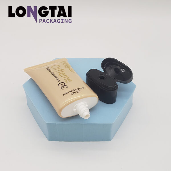 60ml plastic liquid foundation flat tube