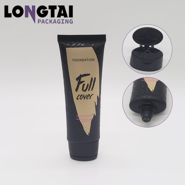 40g plastic flat foundation cream tube