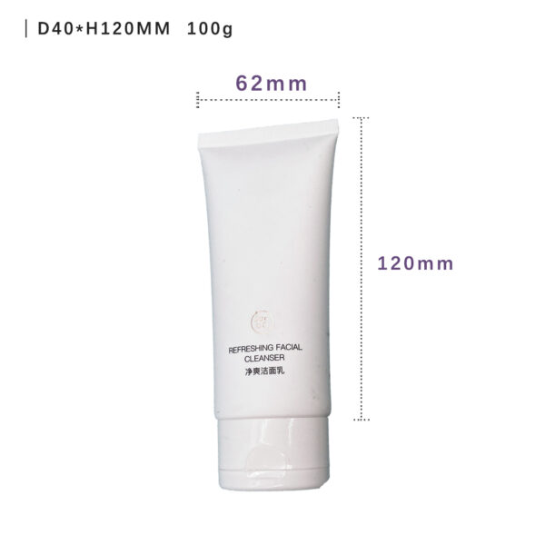 100g flat plastic cleanser packaging tube