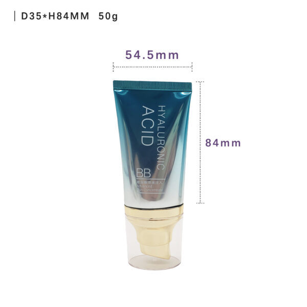 50g ABL BB cream flat tube with airless pump