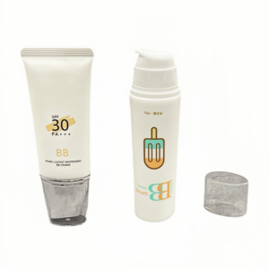 40g flat BB cream packaging tube with airless pump