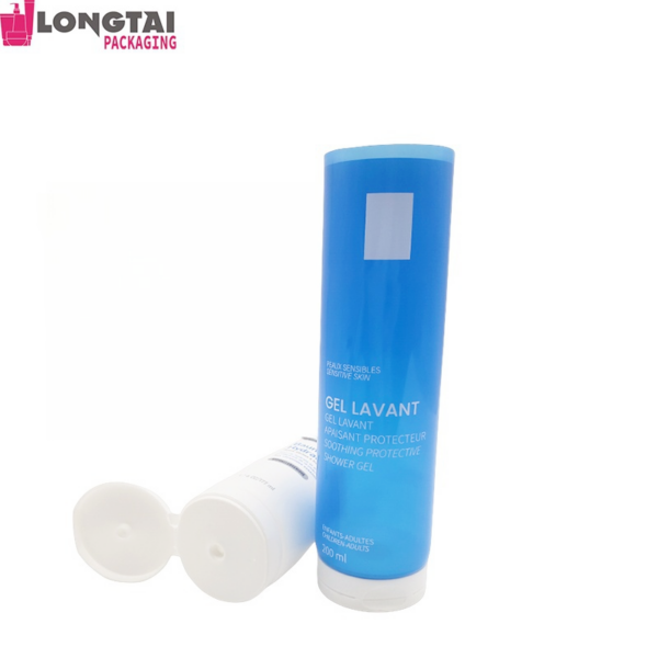 200ml gel/cream packaging tube with thin flip top cap