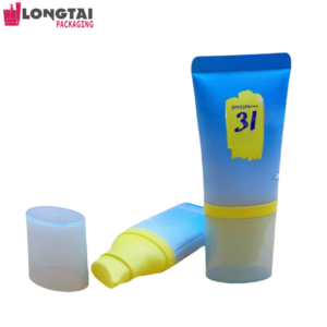 Custom Empty Oval airless pump sunscreen cosmetic tube